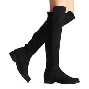 Stuart Weitzman 5050 black suede size 7.5